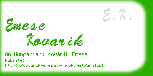 emese kovarik business card